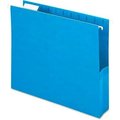 Smead Smead® 2" Capacity Closed Side Flexible Hanging File Pockets, Letter, Sky Blue, 25/Box 64250